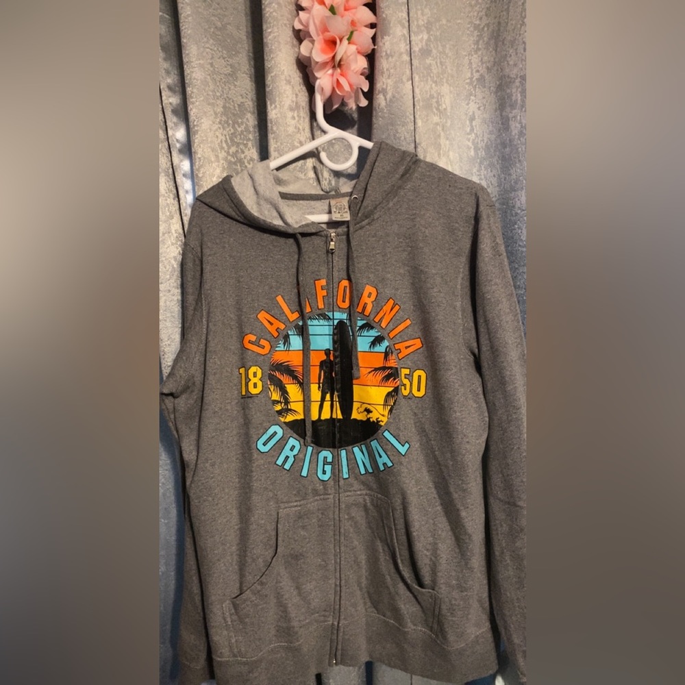 Gray California zip up jacket